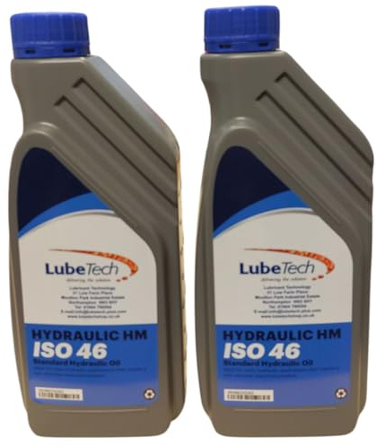 LUBETECH PREMIUM GRADE HYDRAULIC OIL 46 2 X 1 LT, A VIRGIN GRADE ISO VG 46 FLUID MADE IN THE UK NOT RECYCLED