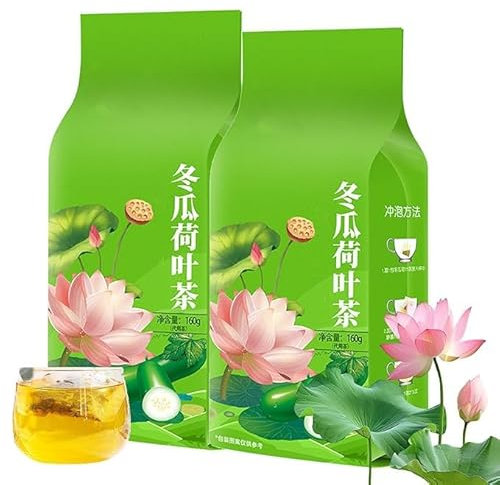 Winter Melon Lotus Leaf Tea,Natural No Sugar Herbal Tea,40Bags/Box,Chrysanthemum Wax Gourd Lotus Leaf Herbal,Lotus Flower Dried Orange Peel Rose (2)