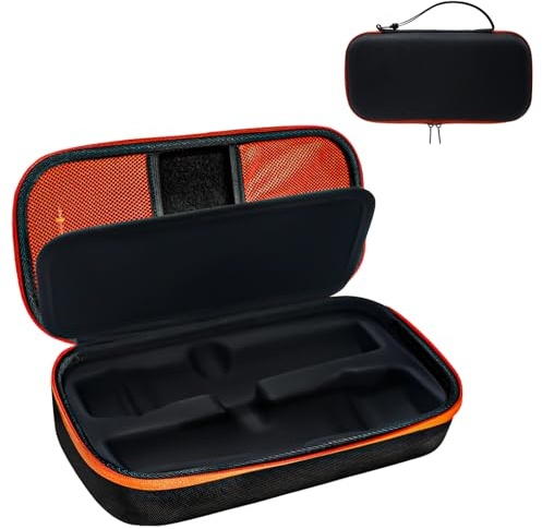 Veftsvy Custodia per microfono Bluetooth compatibile con JBL PartyBox Wireless Mic, EVA Borsa da viaggio portatile Dual Mic per ricevitore, adattatore, batteria (solo scatola), Nero