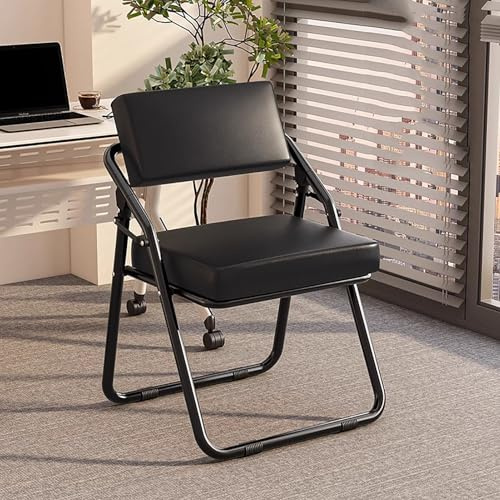 Silla de comedor plegable y apilable, asiento acolchado cómodo, marco de acero, perfecto para camping, jardín, uso visitante. Dimensiones: 47 x 49 x 74 cm