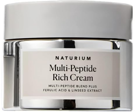 Naturium Multi-Peptide Rich Cream | Nourishing Moisturiser for Face, Smoothing & Firming, For Most Skin Types | 50 ml