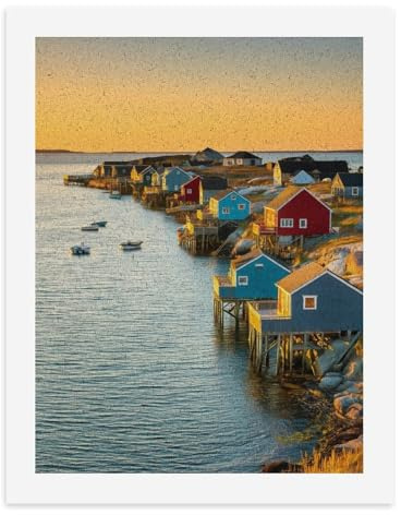 Pintura por números, casas coloridas sobre pilotes junto al mar, pintura digital para adultos, para decoración de pared, impresión abstracta moderna sin marco, 40 x 50 cm