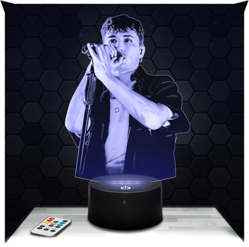 Lampephoto.fr - Lampada 3D Nayt Rapper Italiano Musica, Luce Notturna Tattile Led, Effetto Ologramma 3D, Idea Regalo Natale Compleanno Uomo Donna, Oggetto decorazione camera