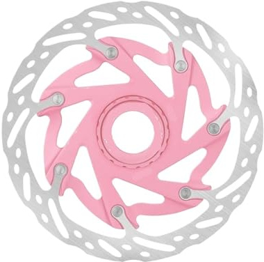 Cykelbromsskiva, central skivbromsskiva, för landsvägscykel, mountainbike, 140/160 mm, med låsdynor. Värmeavledning (PINK 160 mm-1 st)
