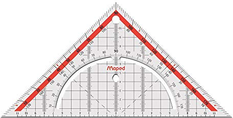 Maped M028700 – geometrisk triangel 26 cm geometrisk, med handtag, 1 st