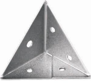 45 x 45 mm, zincato, piramide angolo brace (confezione da 4)