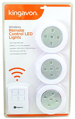 Kingavon Wireless Remote Control LED Lights, White