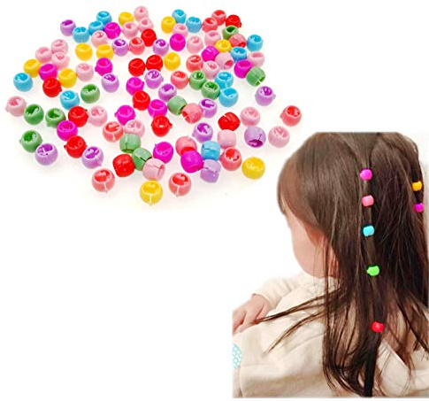 JZK - 100 mini fermagli per capelli multicolore per trecce per capelli e capelli, per trecce, per bambine e donne, piccole clip per capelli