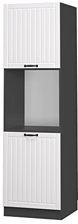 Vicco Herdumbauschrank Fame-Line, Weiß Landhaus, 60 cm offen, zur Kombination mit weiteren Modulen der Fame-Line Serie