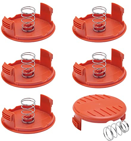 Sixfolo 6 Pezzi Copertura Bobina di Ricambio,Coperchio del Cappuccio Della Bobina,Copri Bobina in Plastica con 6 Molla per Bobina Decespugliatore