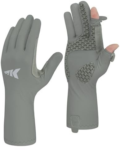 KastKing Sol Armis Pro UPF50+ Fishing Gloves -Quick-Dry,Full Finger UV Protection Gloves Sun Protection Gloves Men Women for Outdoor,Hunting