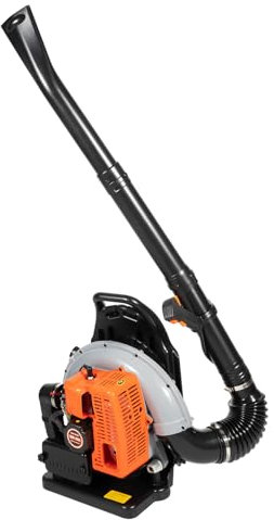 Soplador de hojas de gasolina profesional de 2 tiempos, motor de gasolina de 2700 W, 63 cc, gasolina, portátil, con tubo de soplado, potencia de soplado de 1080 m³/h, soplador de hojas portátil para