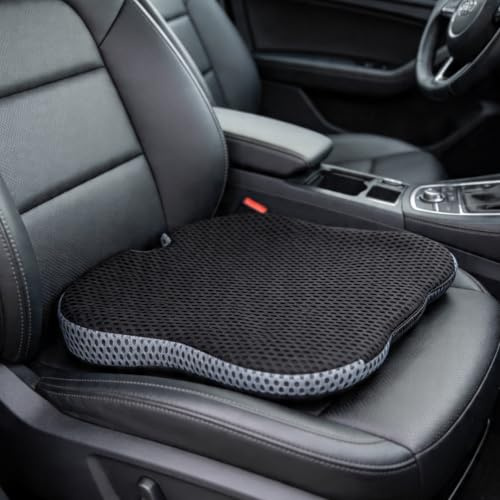 Oskuglin Cojín Coxis Ortopédico, Asiento Espuma Viscoelástica para Coche Oficina, Alivia Dolor Cóccix