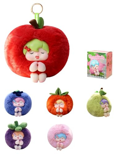 Popobox Fruit Plush Series Blind Box Figures, Random Design Action Figures Collectible Toys, Cute Design Plush Toy Bag Hanging Doll for Home Decorations, Birthday Gifts (Single Box)