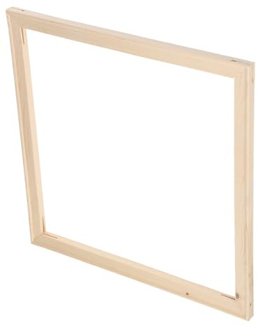 BELLIFFY Marco Madera de 40x40cm para Pintura al Óleo con Diseño Desmontable y Barras de Lona Extraíbles Adecuado para Proyectos DIY y Exposiciones Profesionales