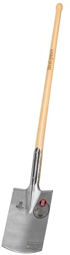 Ideal - Vanga da Giardiniere – Vanga a Doppia Molla autoaffilante in Un Unico Pezzo, Laminata conica, Acciaio temprato, Lama Finemente lucidata con Pedale, Manico in Frassino 100 cm – Stabile e