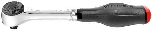 FACOM - Clé à Cliquet 3/8 à Manche Hélicoïdal à Action Rapide - J.360 - Cric à Poignée Rotative - Manche Ergonomique Antidérapant - Incréments de 6° de Serrage Final - Verrouillage de Sécurité