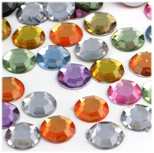 The Crafts Outlet 72pc Rhinestones Round 16mm - Pastel Assortment