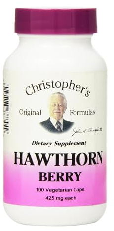 Christopher's Original Formulas Hawthorn Berry Capsules, Herbal Supplement for Heart & Cardiovascular Wellness, 100 Capsules