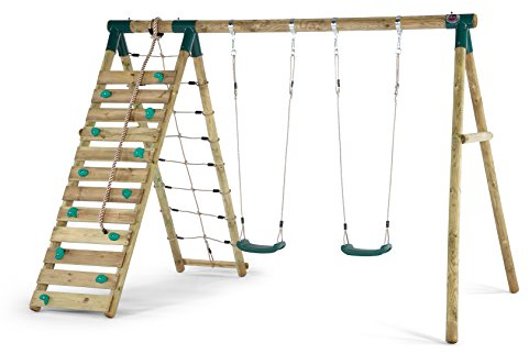 Plum Uakari Climbing Frame with Rock Climbing Wall & Scramble Net