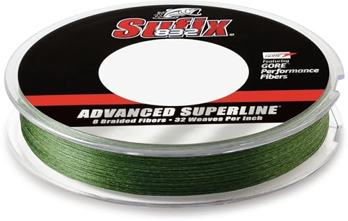 Sufix 832 Braid 30 lb Low-Vis Green, Advanced Braided Fishing Line with Superior Strength, Abrasion Resistance, and Low Visibility, Ideal for Freshwater and Saltwater Angling, 300 Yards