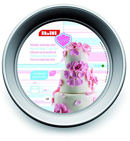 IBILI 815135 Molde Redondo Recto, Argento, 35 x 10 cm