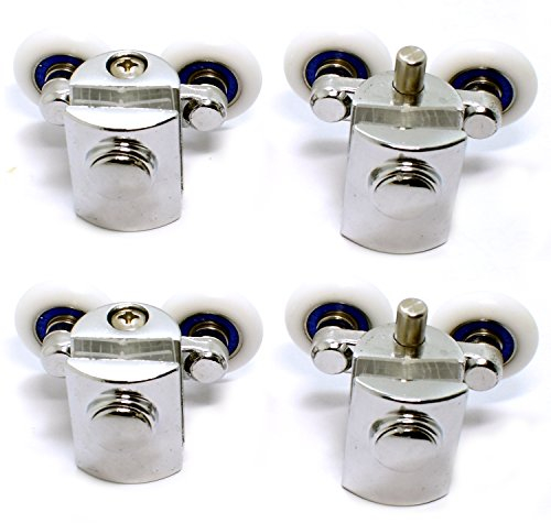 Doppel-Rollen für Duschkabinentür, 4 Rollen (2 oben, 2 unten) (23mm)