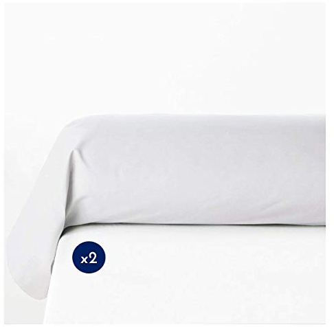 Home Linge Passion Kopfkissenbezüge für Nackenrolle, Baumwolle, weiß, 85x185 cm, 2