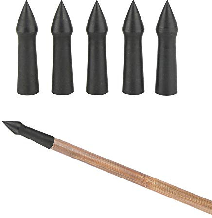 MILAEM 30pcs Pointes de flèche Tir à l'arc Flèches Broadheads 65 Grains 100 Grains Pointe en Acier Têtes de flèche pour DIY ID 7mm en Bois Bambou Chasse Flèches (100 Grain)