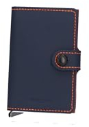Secrid Unisex MM-Night Blue Cardprotector, Nightblue & Orange