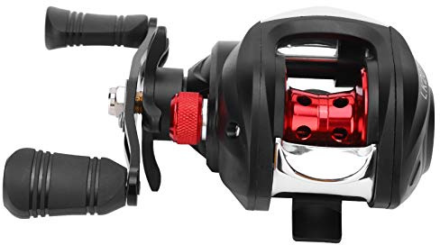 Carrete de baitcasting Carrete de Pesca 8KG Arrastre máximo 17 1 Rodamientos de Bolas 7.2: 1 Relación de Engranajes Carretes de Pesca, Sistema de delicadeza de Cebo liviano(Left)