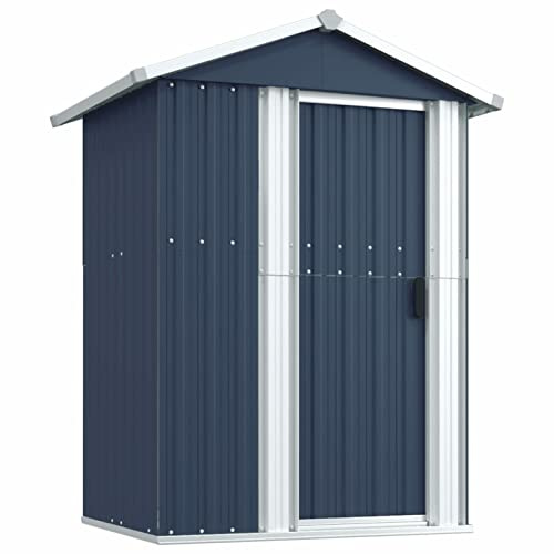 Tidyard Abri de Jardin Remise à Outils de Jardin Abri de Stockage de Jardin Acier galvanisé Anthracite 126x97,5x177 cm