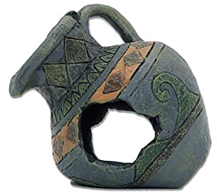 Hapihom Decorazioni per acquari di pesce Decorazione per acquario Resina Vaso di argilla Ornamento Nascondiglio Grotte Spazioso Nascondiglio Acquario Acquario Pesce Serbatoio