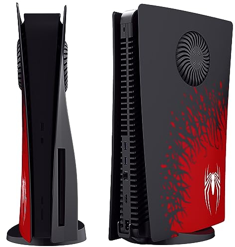 ElitePlay Spider PS5 Faceplate with Cooling Vents Cover Replacement Plates Shell Accessory for Playstation 5 Disc Edition