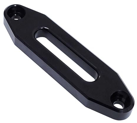 Pasacables Hawse de aluminio para ATV/UTV de 2000 a 13000 libras, montaje de cabrestante brillante (negro) (124 mm)