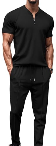 DONYKARRY 2 Pièces Survêtement Tendance Pour Hommes Jogging Survêtement Sport Costume