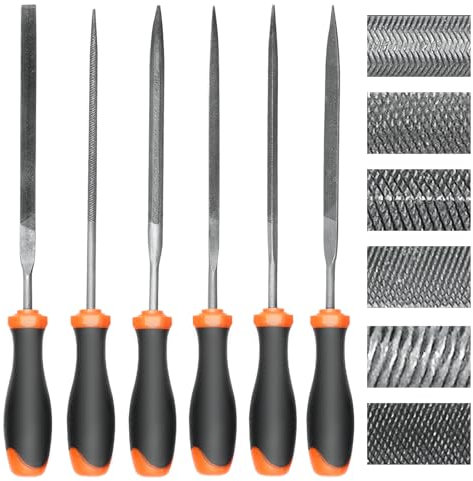 CCLIFE Set di Lime ad Ago - 6 Pezzi - Mini Set di Lime per Legno, Metallo, Plastica - Lime Piccole con Custodia per Conservazione