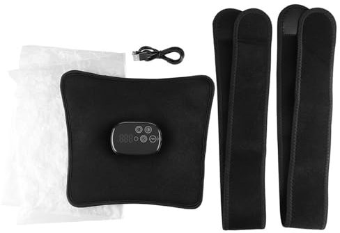 BRBRB Cordless Back Heat Pad for Pain Relief, Portable Heated Back Warmer, Heating Waist Belt for Period (Black)