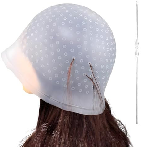 Cuffia per mèches, kit per mèches Kit per mèches biondo chiaro Kit per mèches per salone professionale Strumenti per parrucchieri in silicone per donne e uomini