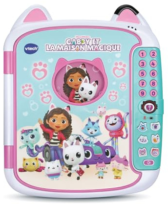 VTech KidiSecrets Mon Tagebuch Gabby und das magische Haus – Elektronisches Tagebuch mit Geheimcode, Notizbuch, Filz und 6 Spielen, Gabby Katze – Geschenk für Kinder ab 5 Jahren – Inhalt auf