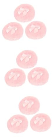 Warmhm 3 Sätze Bogen Puff Werkzeug Körperpuderquaste Kleine Puderquaste Puderpinsel Für Den Körper Puderquaste Für Kleinkinder Plüsch- Rosa 3 Stücke * 3