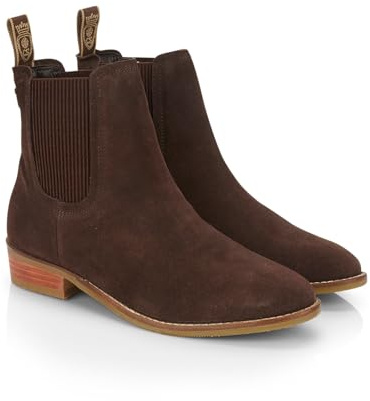 Bottes Catesby Zaara en cuir suédé premium pour femme, confortables et légères, style Chelsea, marron, 39 EU