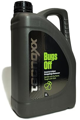 Tecnoxx – Bugs Off Limpiador de Mosquitos Eliminador de Insectos y excrementos Aves en Parabrisas y Carrocería 5 L