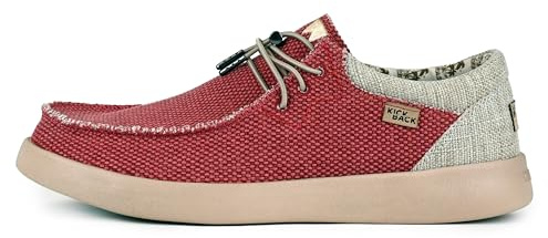 Kickback Haven Mocassins Slip‑on Style Sneakers pour Homme – Chaussures Décontractées en Toile, Lin ou Mesh Extensible avec Lacets Élastiques Ajustables – Confort Quotidien pour l’Été