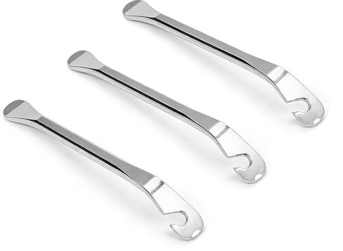 3 Pack Durable Stainless Steel Bicycle Tire Lever Tyree Spoon Changing Tool, Tyre Levers For Bicycles, Heavy Duty Bike Tyre Levers, Portable Bike Tire Repair Lever To Easily Replace & Repair BikeTube