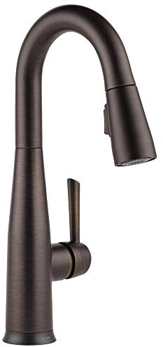 DELTA Essa Single-Handle Bar-Prep Touch Kitchen Sink Faucet with Pull-Down Sprayer, Touch2O Technology and Magnetic Docking Spray Head, Venetian Bronze 9913T-RB-DST