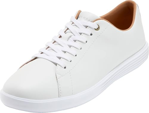 Cole Haan womens Grand Crosscourt Ii Sneaker, Bright White Leather/Optic White, 8.5 US