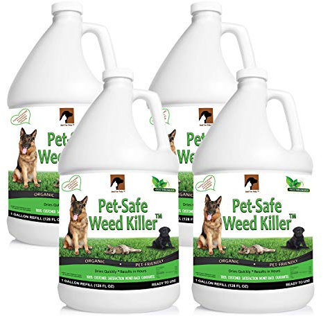 Just For Pets Herbicida seguro para mascotas, caja de recambios de 4 galones