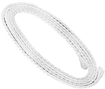 NKlaus 10 m glasfiberveke rund Ø 2,5 mm för smältljus spiritus lampa oljelampa för rengjord lampolja paraffinolja permanent veke, trädgårdsfackel, fotogenlampa 1247
