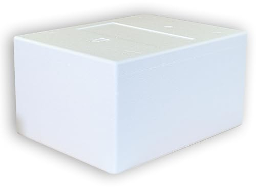 Europack24 1 Thermobox Styropor 26,3 Liter mit Deckel - Kühlbox Styropor - Wiederverwendbarer Isolierbehälter/Transportbox | Große Styropor Kühlbox
